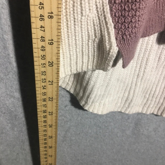 Womens Loft Sweater Tunic Length Colorblock Winter Fall Knit Closet Staple - Picture 3 of 5